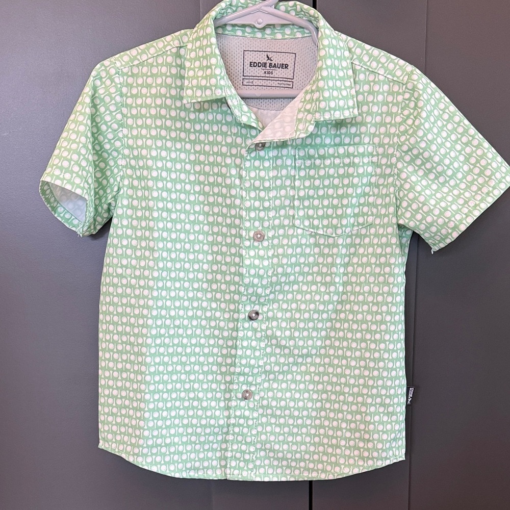 Eddie Bauer Boys Button Down Performance Golf Shirt